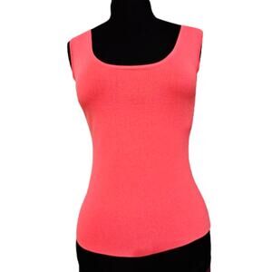 Etoile Scoopneck Stretch Sleeveless Salmon Tank Top Knit Blouse Medium